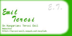 emil tercsi business card